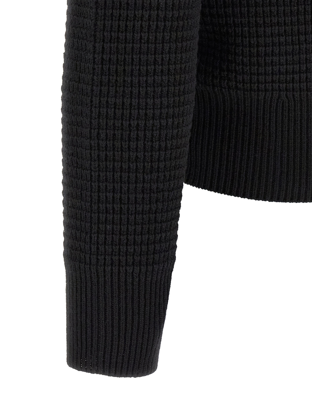 Moncler Cardigan With Front Padding Maglioni - Nero | 9376e7cecfd0a6169c7018e627cc9963ad342f16