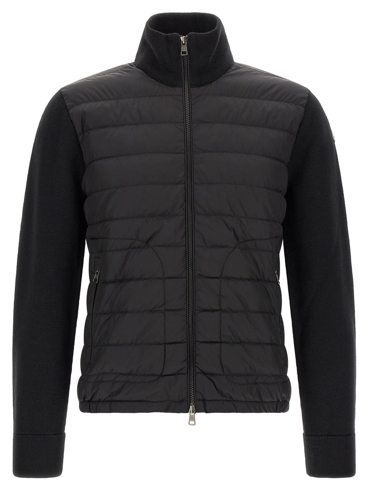 Moncler Padded Cardigan Maglioni - Nero | 046e091fd9326a46ee33b5efd355922b1b457d22