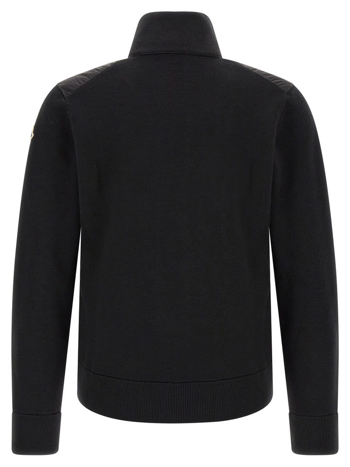 Moncler Padded Cardigan Maglioni - Nero | c830d4444a06e0d788de0c2aab41ffbfd882cf9f