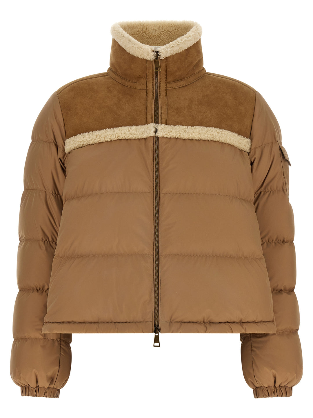 Moncler Aurore Puffer Jackets - Beige | 91bb17a1e03995c136e684887867bcacb742d4f6