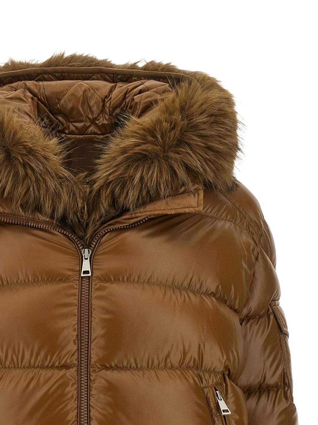 Moncler Hypolais Puffer Jackets - Marrone | 5291e133aaa90ecb8caa1693c376a23b2b8bc9d3