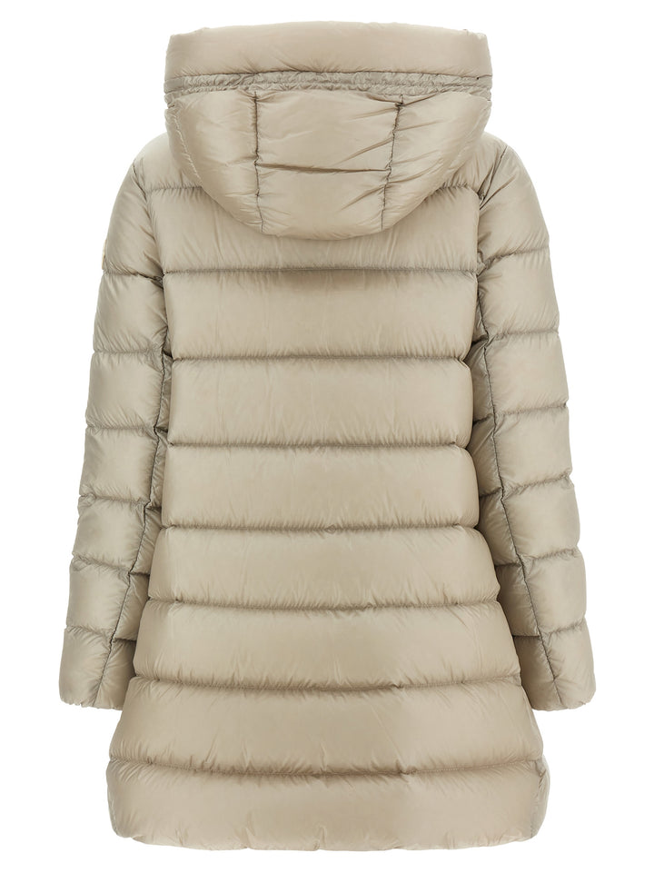 Moncler Suyenne Puffer Jackets - Beige | e254dee8194a020ac9d4b3e5b6e49fc1d4212a88