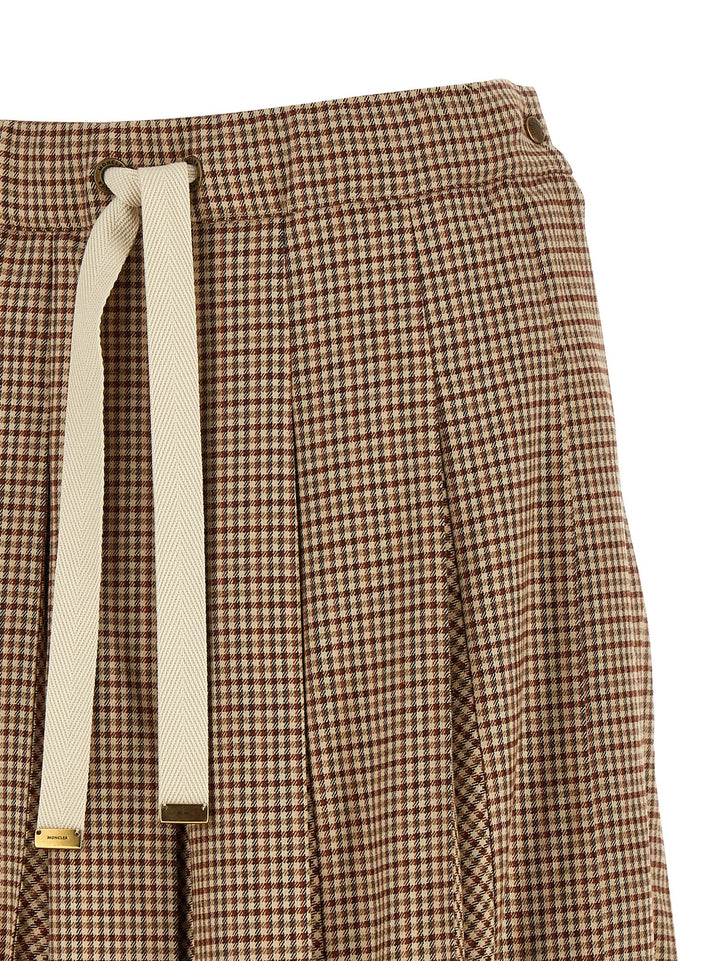 Moncler Pleated Midi Skirt Gonne - Beige | 241cbee47fbc6424979f61d3249f000e2d8f5243