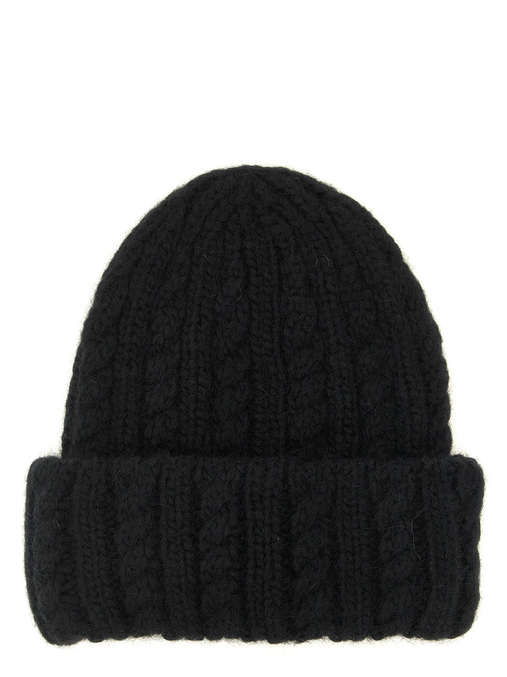 Moncler Braided Beanie Cappelli - Nero | 96c6566ad7b3d5255f0e952b0cf75a3734dacf16