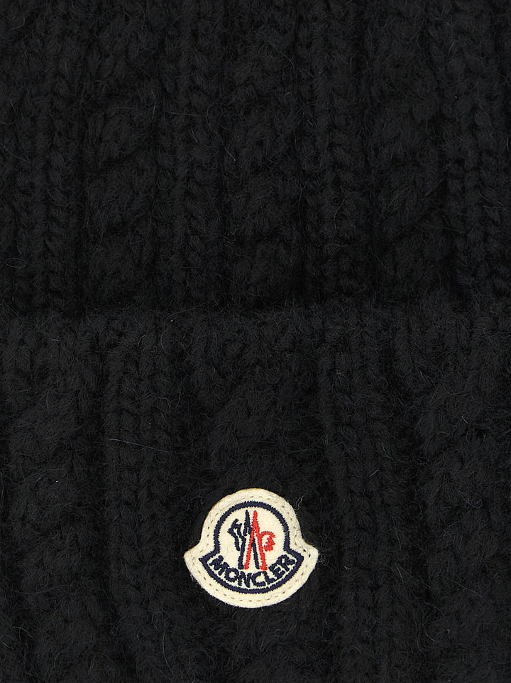 Moncler Braided Beanie Cappelli - Nero | 3b8d87214fbafa0cec09f6d668a031ad267c6fa1
