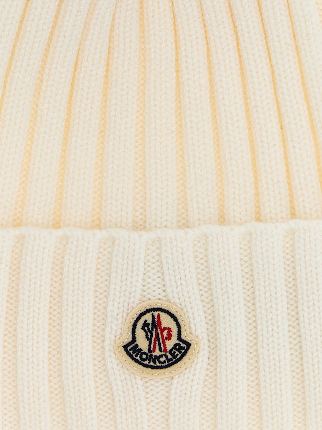 Moncler Pompon Wool Beanie Cappelli - Bianco | 16c9107191dddefc4d8b2c04cd9716a34612437e