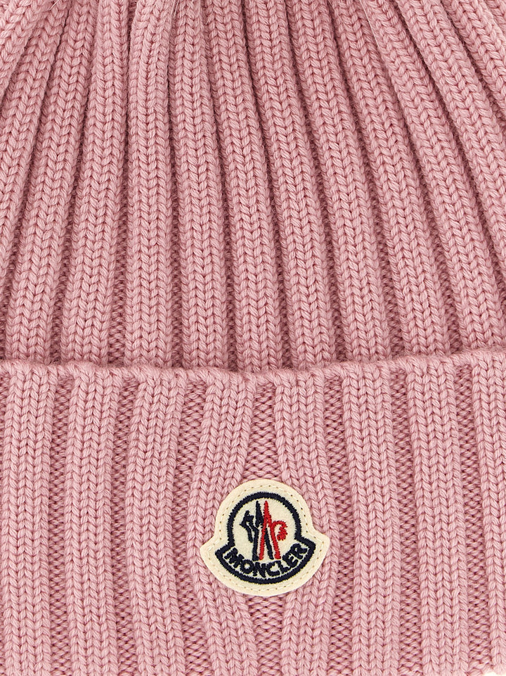 Moncler Pompon Wool Beanie Cappelli - Rosa | 5bbf5aac761d82099499d2695706b86546462c7f