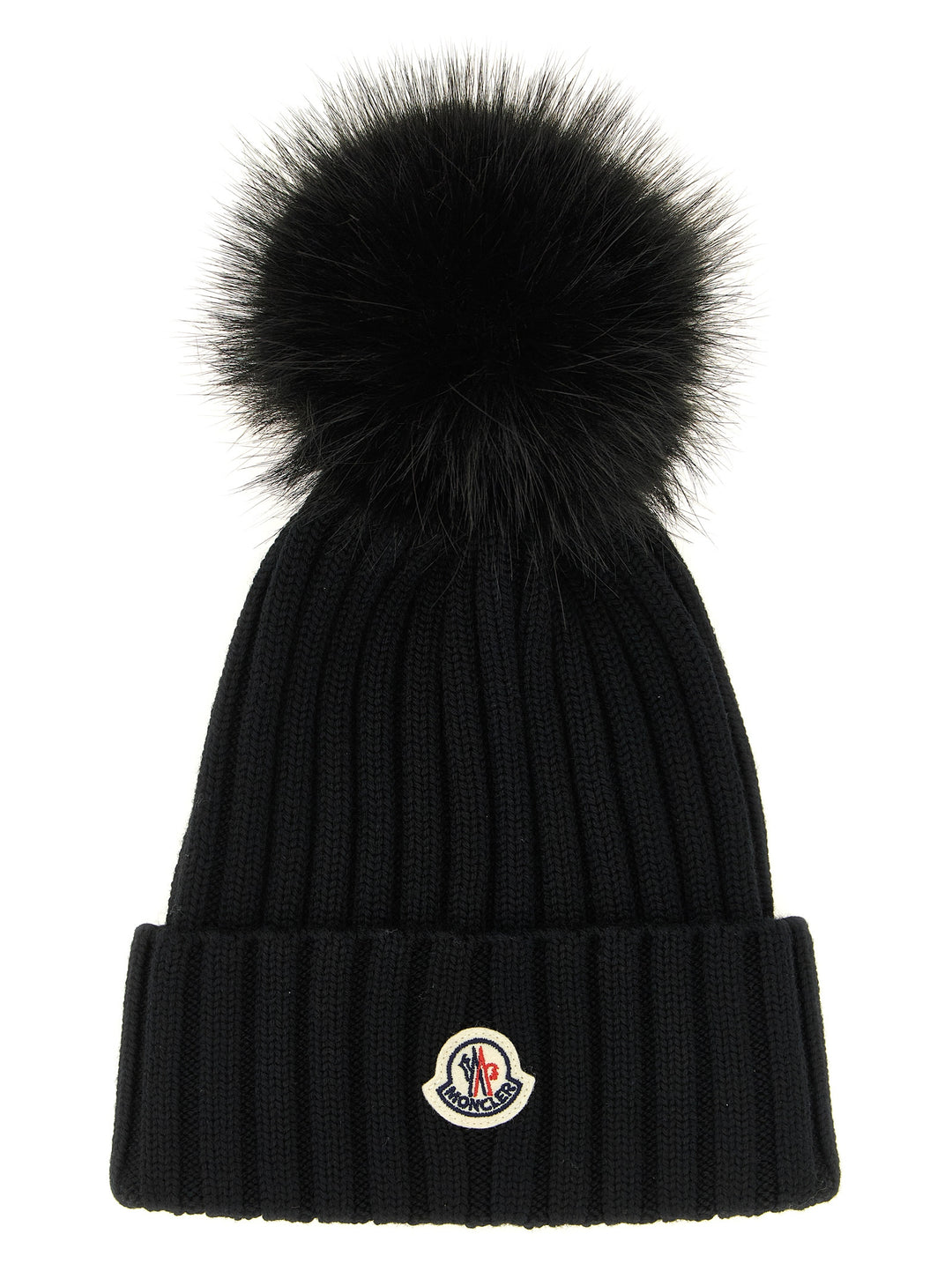 Moncler Pompon Wool Beanie Cappelli - Nero | 0572f09ddf5f4432aa738d3a871e9a11a542f69b
