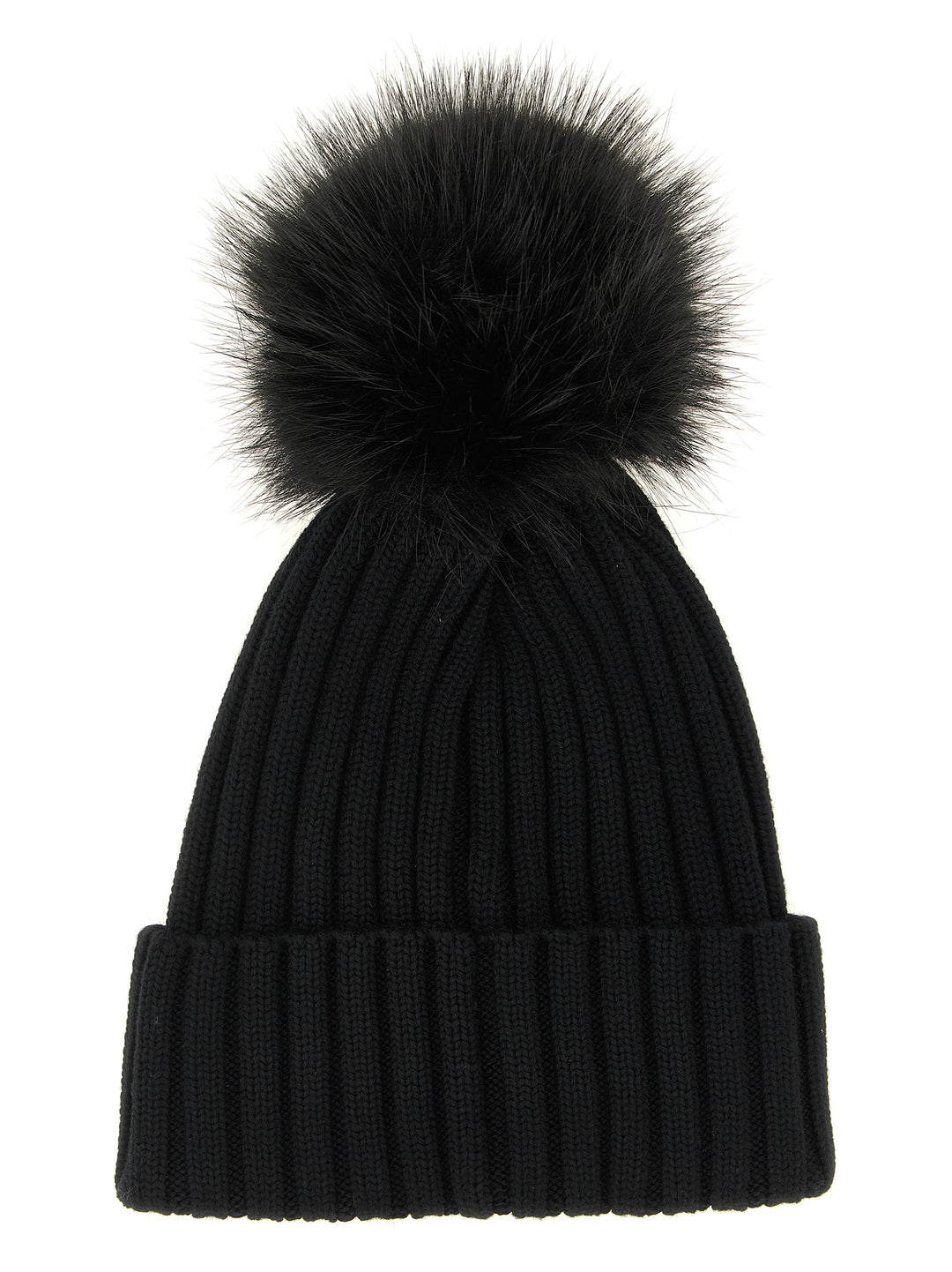 Moncler Pompon Wool Beanie Cappelli - Nero | 3fa7a09de1a3686906188ed8370b18ef489de987