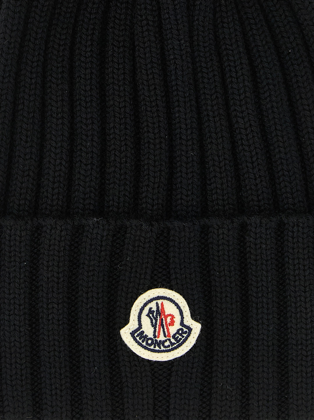 Moncler Pompon Wool Beanie Cappelli - Nero | 43b6c0d20cb3040514eb231eef851907b26207e9