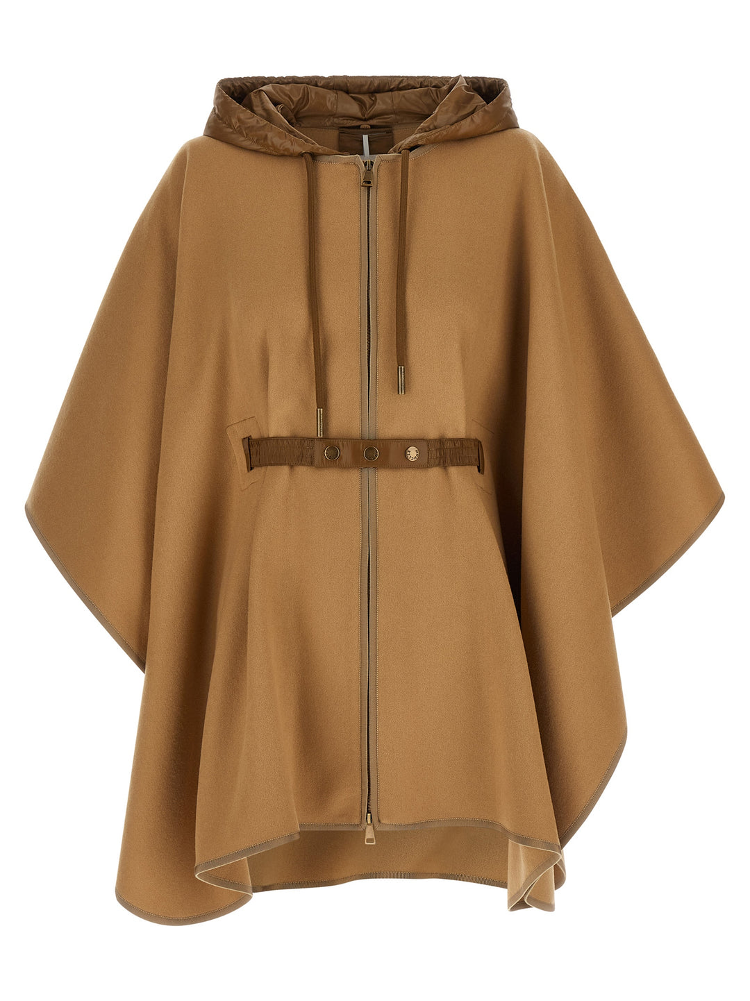 Moncler Detachable Hooded Cape Mantelle - Beige | 4ab9e135294a643e2673768523d13ebc1f0a093c