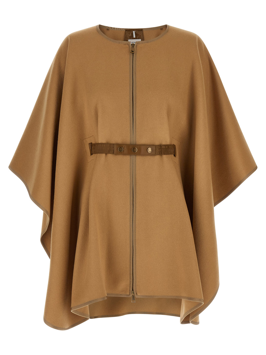 Moncler Detachable Hooded Cape Mantelle - Beige | 7479c5a366f764a44f657400855cc3f1ec332b55