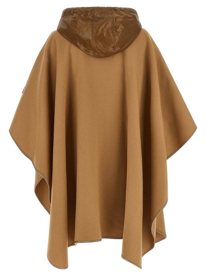 Moncler Detachable Hooded Cape Mantelle - Beige | 3e67dd98b3487582f6ff83afa93b6fab33d565ec