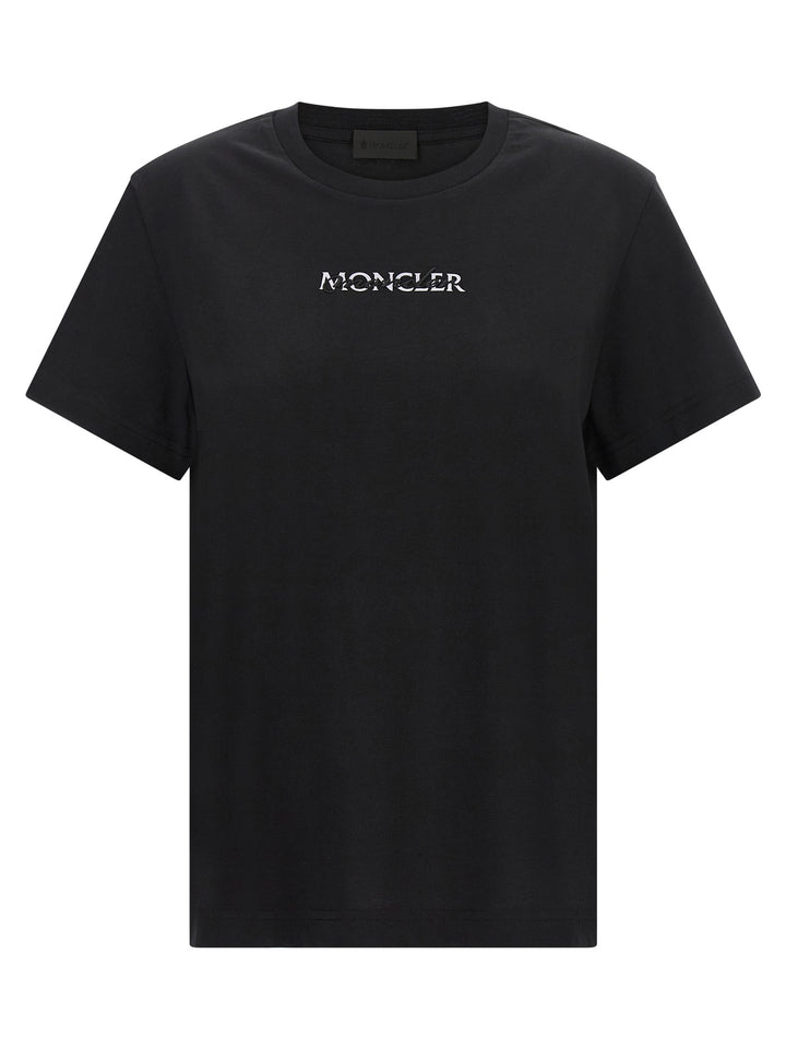 Moncler Logo Embroidery T shirt - Nero | 2eb2c575c2de5c87ab33cbc1b9f72b6e1e2f1ad4