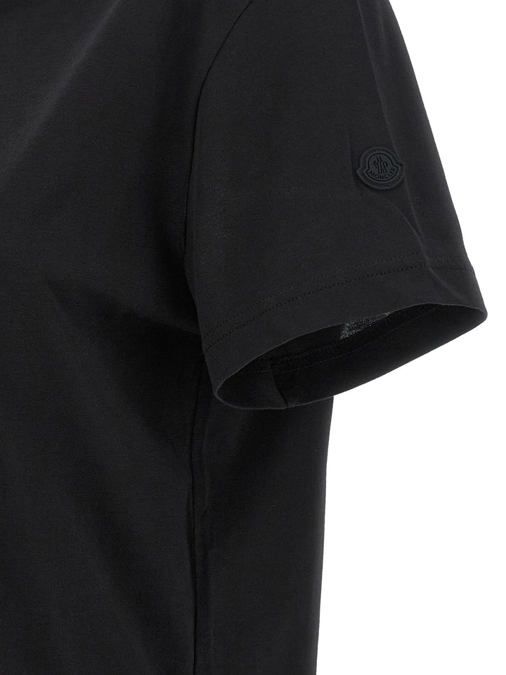 Moncler Logo Embroidery T shirt - Nero | 38bd747757e1ae16406726d9dfe1a6a3618a1108