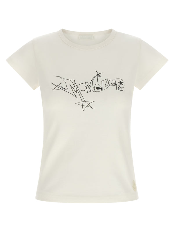 Graphic Print T Shirt Bianco