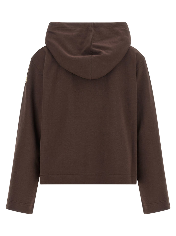 Moncler Maxi Drawstring Hoodie Felpe - Marrone | 594732a2b14a5a4d67bcfa76d6142bbc53102819