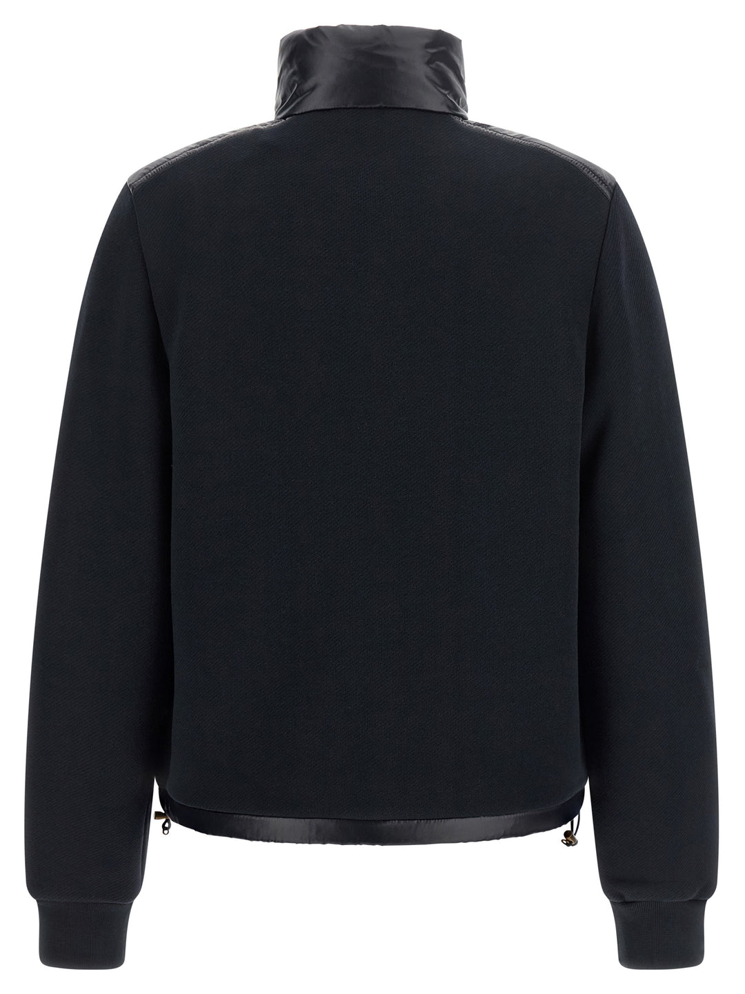 Moncler Two-Material Padded Cardigan Maglioni - Blu | 77e60082488bb8de54023b3f9a59dcb053bc8308
