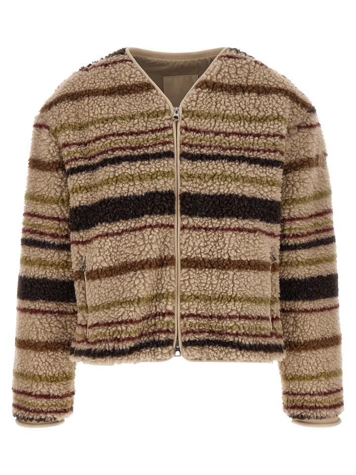 Moncler Teddy Effect Cardigan Maglioni - Marrone | 59d836f8b13a6aa8c6f8a0450e7ee92a629f62ba