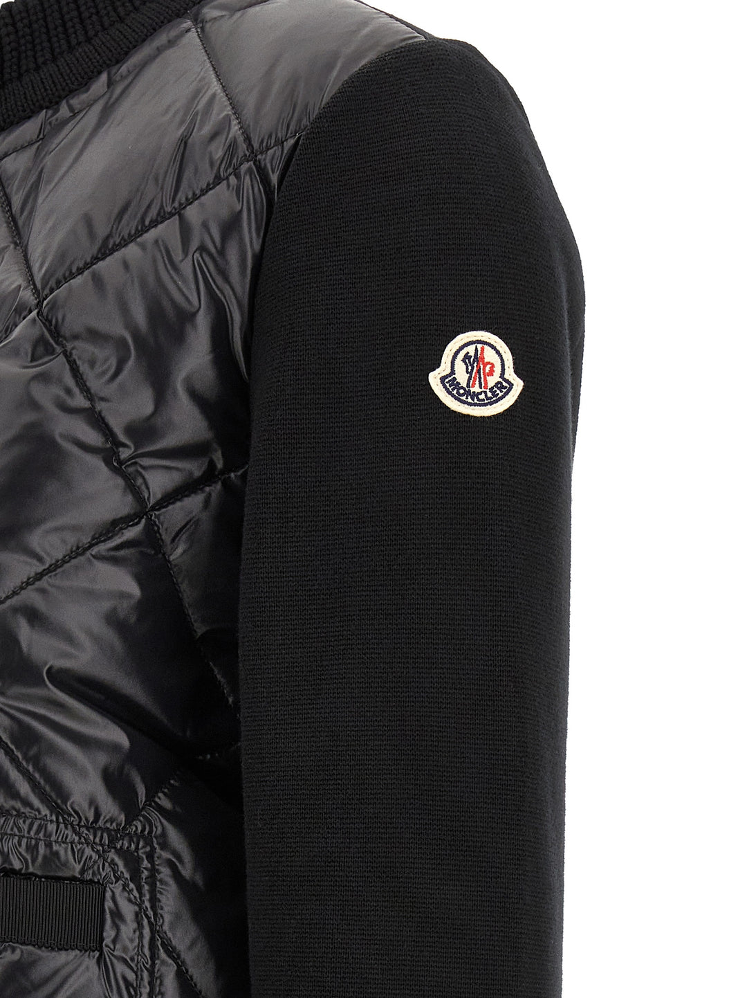Moncler Padded Cardigan Maglioni - Nero | fff500e37b2db83357148888127cb16be1c2da6a