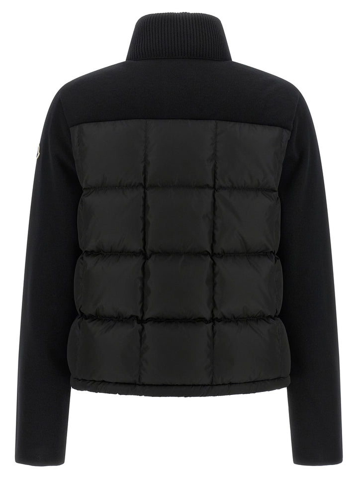 Moncler Padded Cardigan Maglioni - Nero | a37ab3696f7aa6fcaa16049c14e01faf74e6b707