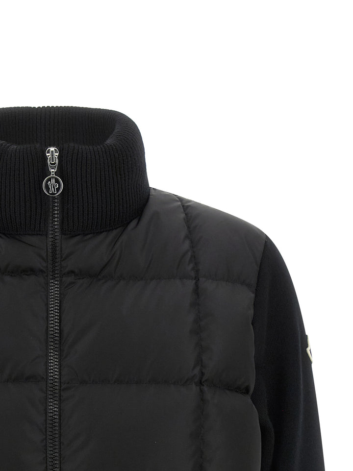 Moncler Padded Cardigan Maglioni - Nero | cea38c862a213afc5d516c4df958cb501a4f2e0d