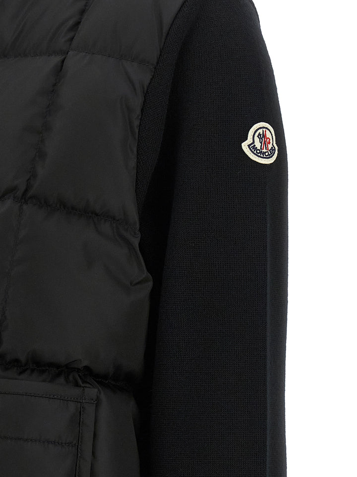 Moncler Padded Cardigan Maglioni - Nero | 52f6e230f9414e04bba1c4849eb9cff11a83e8b1