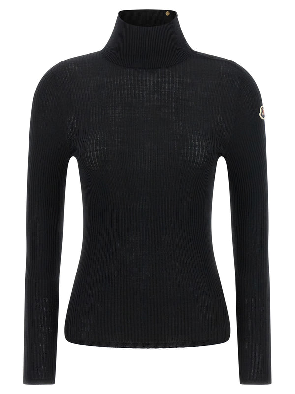 Logo Turtleneck Sweater Maglioni Nero