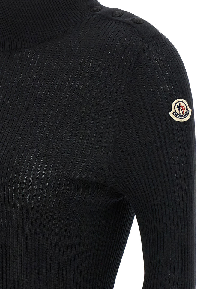 Moncler Logo Turtleneck Sweater Maglioni - Nero | d96362c2a76ebc38134c447e28f1552649b6d624