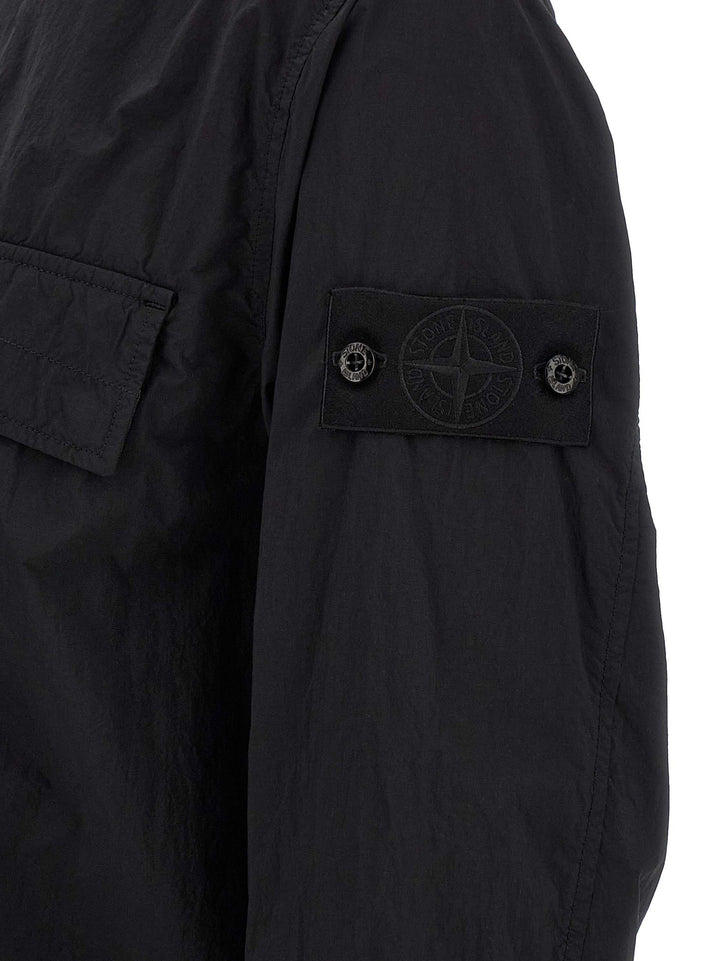 Stone Island Badge Stone Island Ghost Camicie - Nero | 390275d74ce6002649b50bf118ba1cbc8cb23485