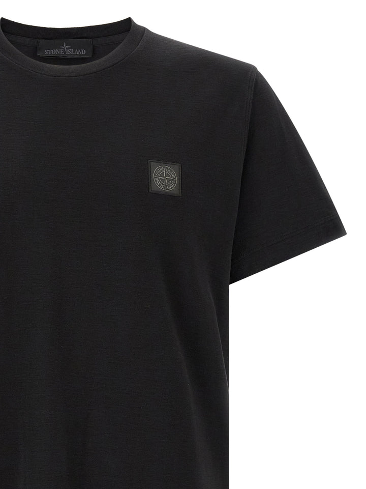 Stone Island Badge Stone Island Ghost T shirt - Nero | 758ce541500523f6e712eddc2579e758a31ddff7