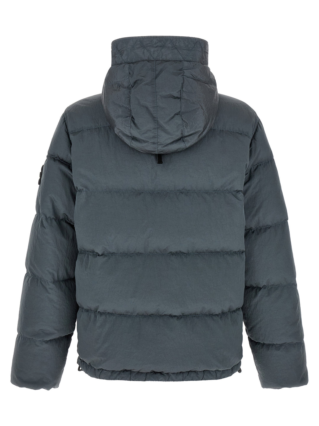 Stone Island Crumpled Effect Down Jacket Puffer Jackets - Grigio | 59faea3ca9b6c5aa5ccd734714932647ba0ae859