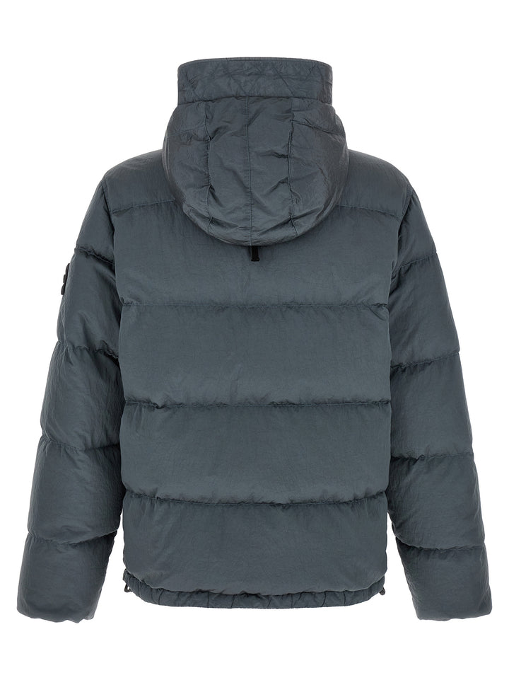 Stone Island Crumpled Effect Down Jacket Puffer Jackets - Grigio | 59faea3ca9b6c5aa5ccd734714932647ba0ae859
