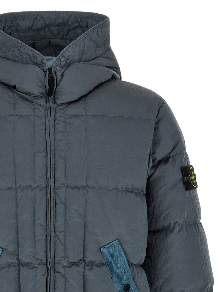 Stone Island Crumpled Effect Down Jacket Puffer Jackets - Grigio | 6eeb25b362d3a6c56d907b5f1a69ed92dd3d37ff