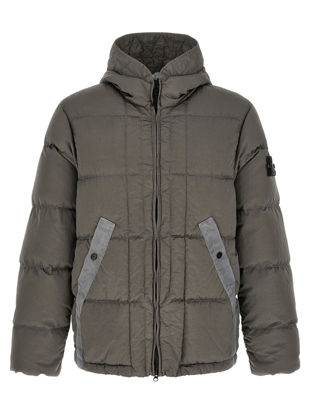 Stone Island Crumpled Effect Down Jacket Puffer Jackets - Grigio | 776d3de8add0ecbab4753ccda1f22d600870e90e