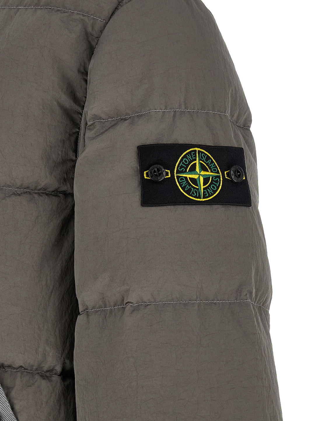 Stone Island Crumpled Effect Down Jacket Puffer Jackets - Grigio | 21c865a3e314b84ad6c964f4f5c5ae0b226e3219