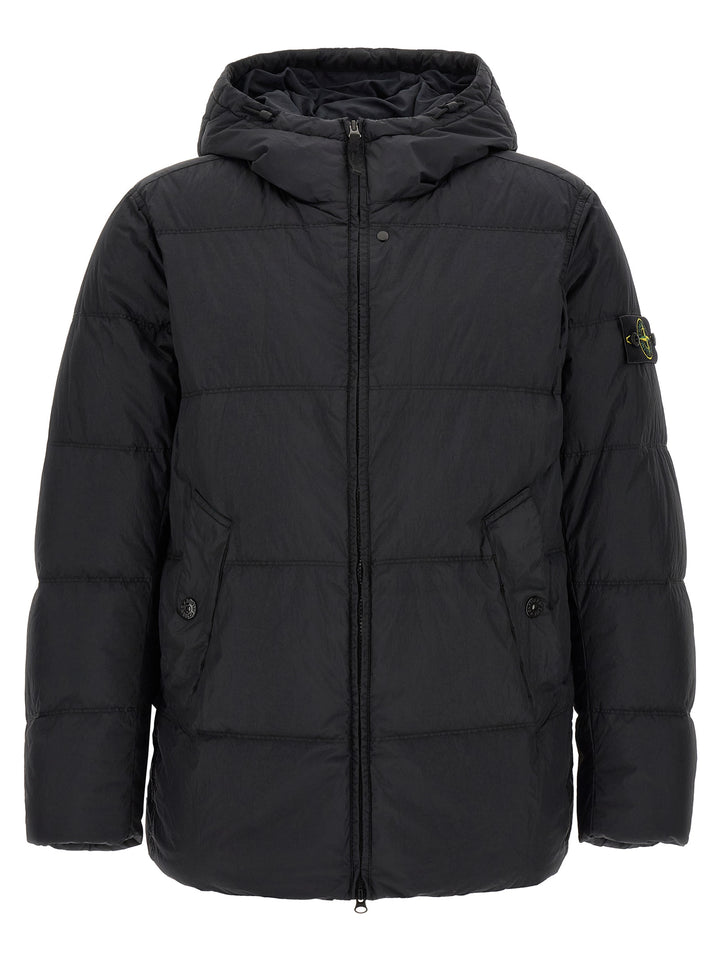 Stone Island Ruffled Effect Down Jacket Puffer Jackets - Blu | 79dace6ef532a7e884749e7503b323612d5f07fb