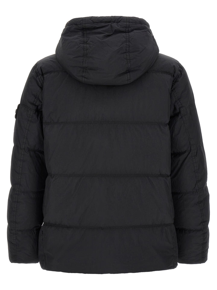 Stone Island Ruffled Effect Down Jacket Puffer Jackets - Blu | b913de66c231328d6628b11d6ae43788efd95743