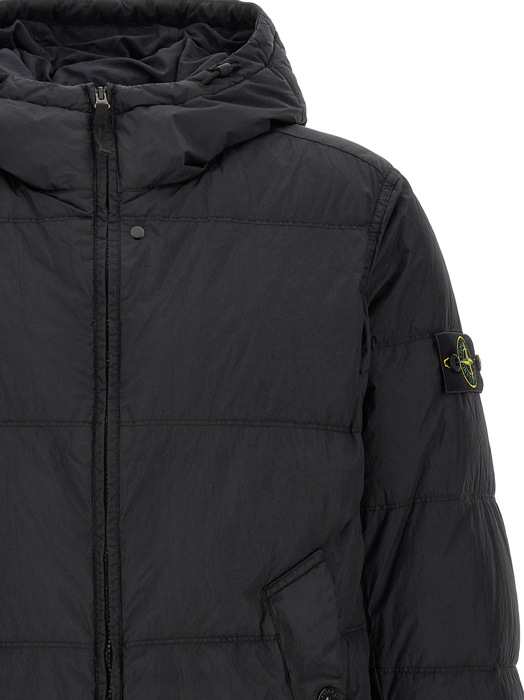 Stone Island Ruffled Effect Down Jacket Puffer Jackets - Blu | 7dd14f041f1acb155027d695a94045e13fa8128f