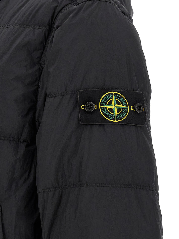 Stone Island Ruffled Effect Down Jacket Puffer Jackets - Blu | 69363b6a4c334e5a868bdc7b61bd5ed96ee5d136