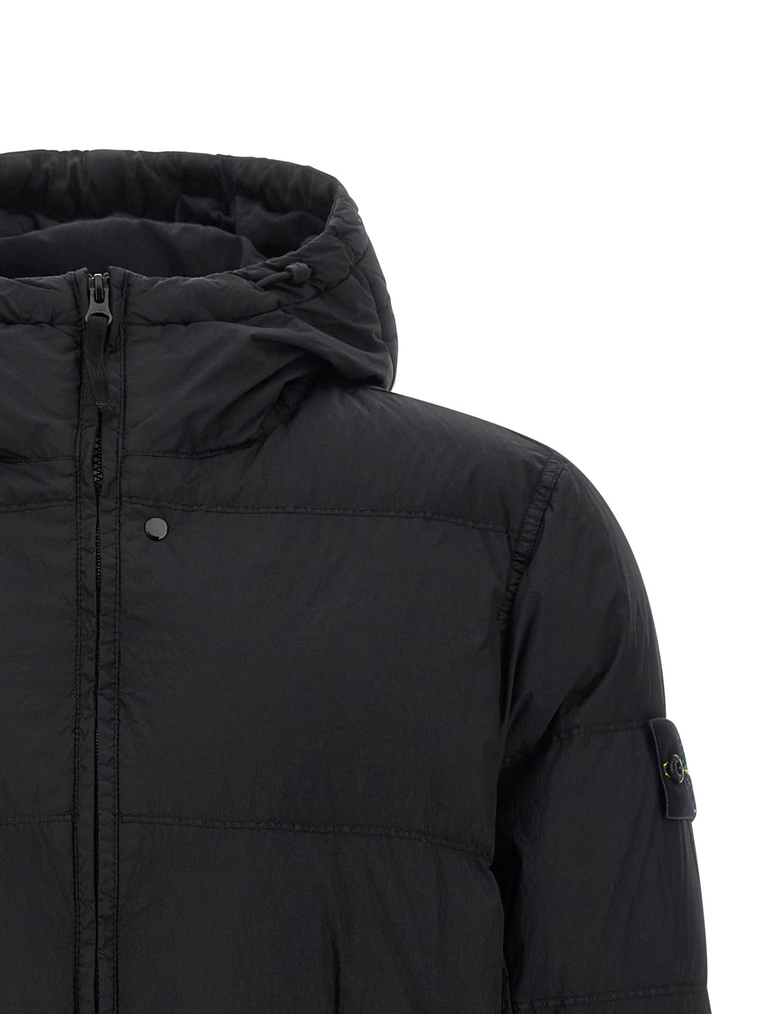 Stone Island Crinkled-Effect Down Jacket Puffer Jackets - Nero | ccdb0585e6869758f2bccc795ed3832f0faa60f4