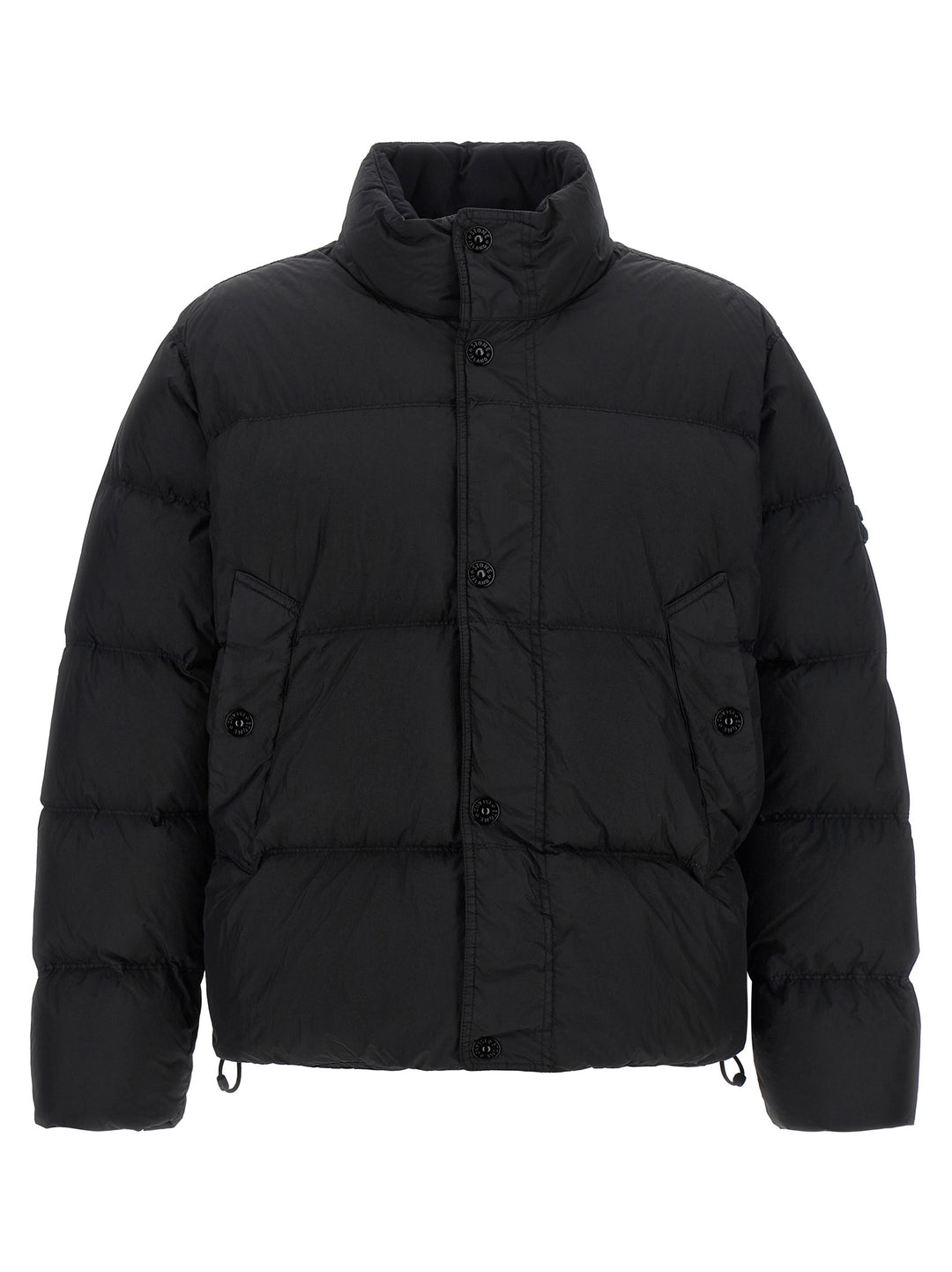 Stone Island Short Down Jacket Puffer Jackets - Nero | 6b28ee52423180150b8391d59ba3d98058b89e37