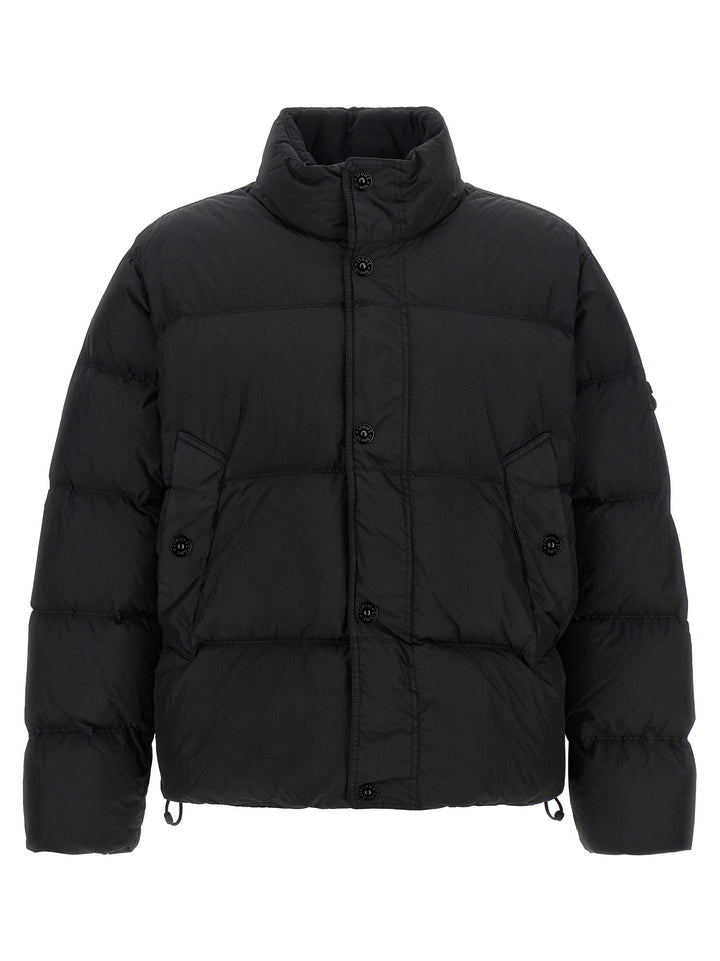 Stone Island Short Down Jacket Puffer Jackets - Nero | 6b28ee52423180150b8391d59ba3d98058b89e37