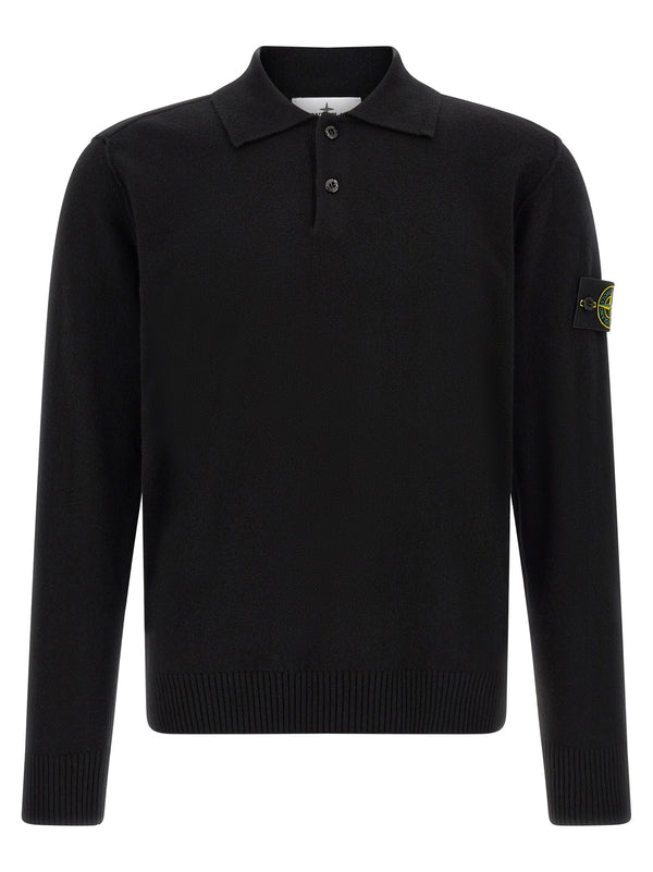 Badge Stone Island Polo Black