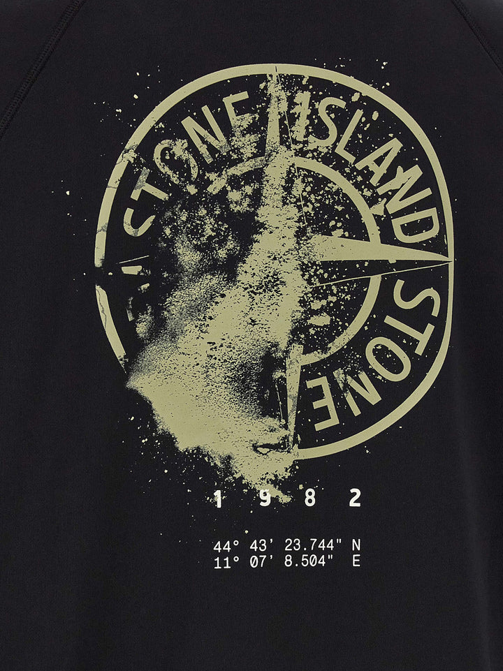 Stone Island Print Felpe - Nero | bf9d6e1ee96adb8a38e9cf7ba929887377e6900a