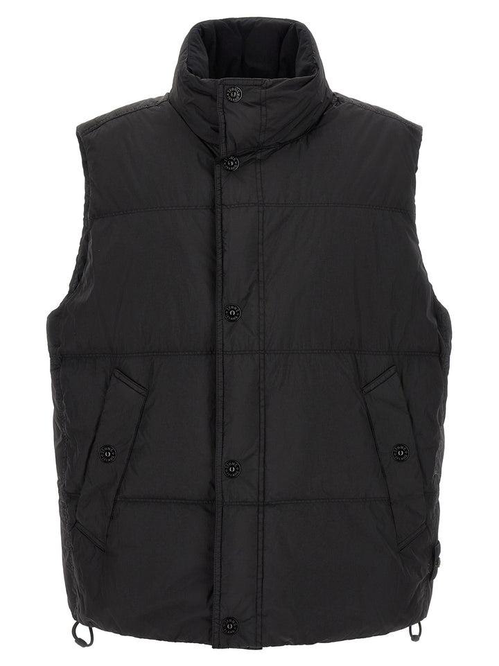 Stone Island Quilted Padded Vest Gilet - Nero | 048426b431f9470d0dd4216534d226b8d282bbd6