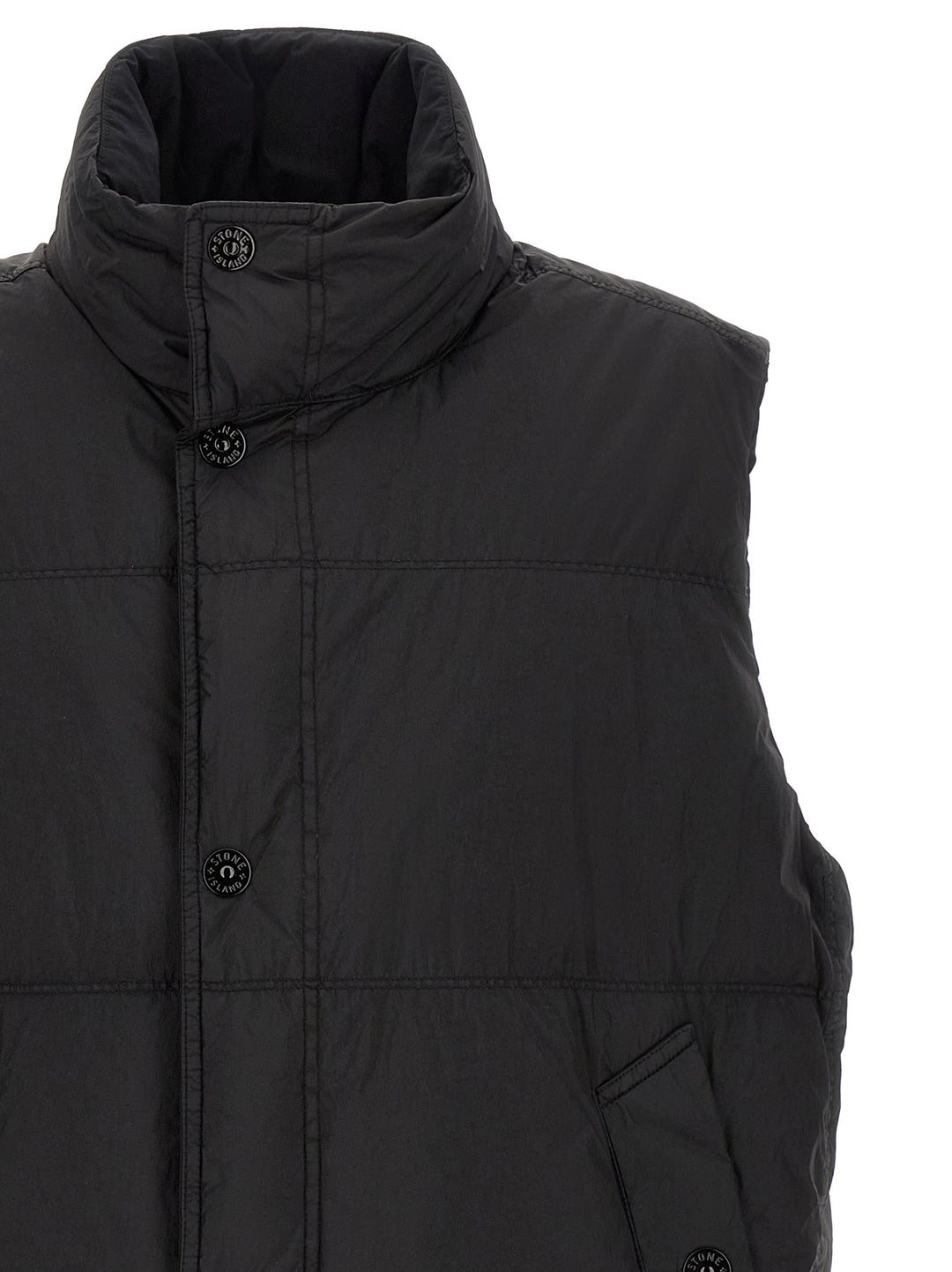 Stone Island Quilted Padded Vest Gilet - Nero | a08caf654c4ffec39817afbcfe000c73fffceb55