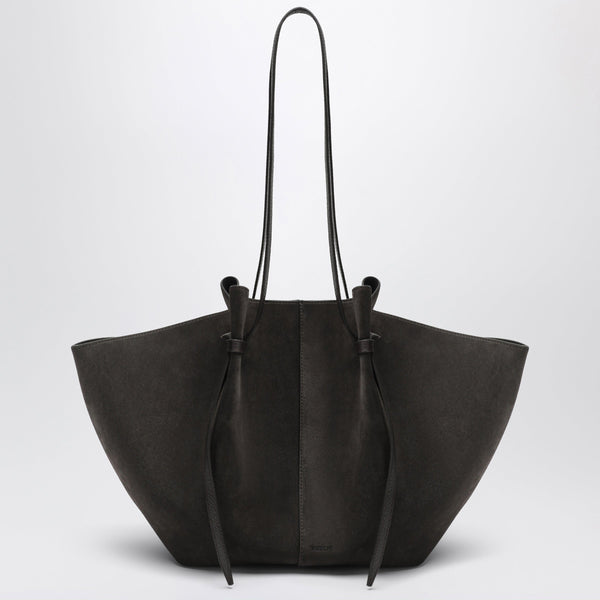 Large Mochi Bag In Ganache Suede Leather