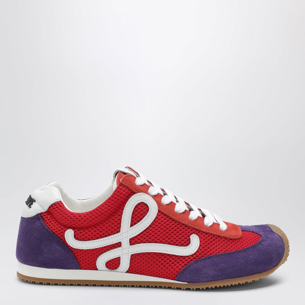 Zapatillas de ballet Runner 2.0 de ante y malla en rojo/blanco/morado