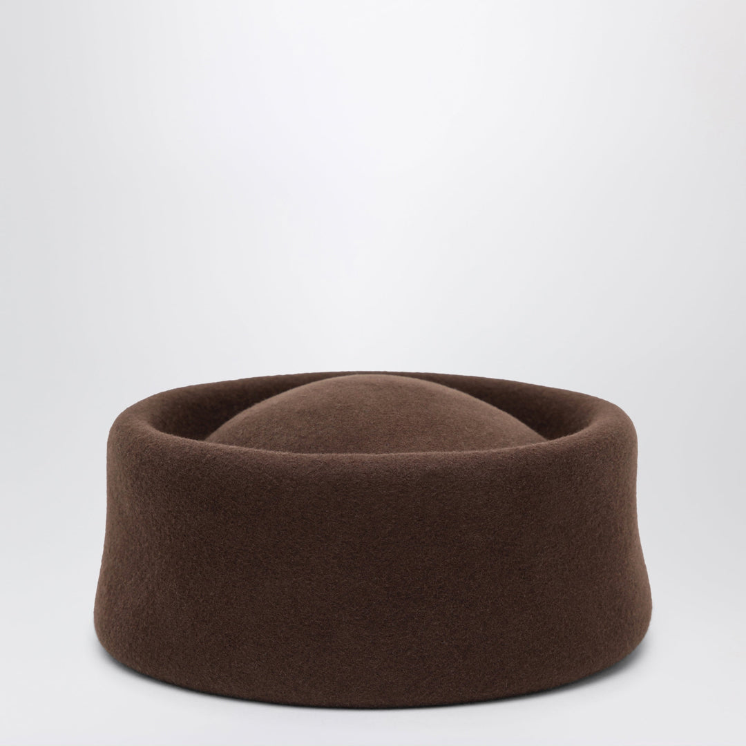 Maison Ola Brown Le Jackie Hat In Wool